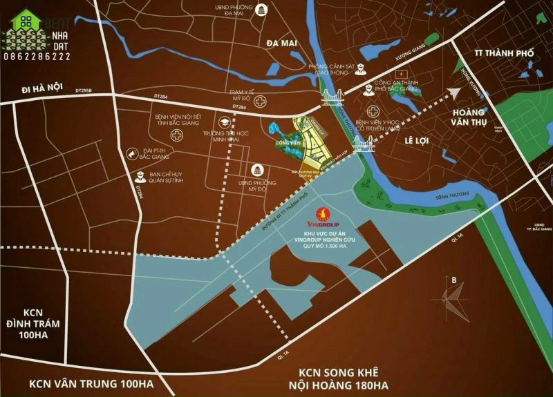 Vị trí dự án Vinhomes Bắc Giang Sky Park